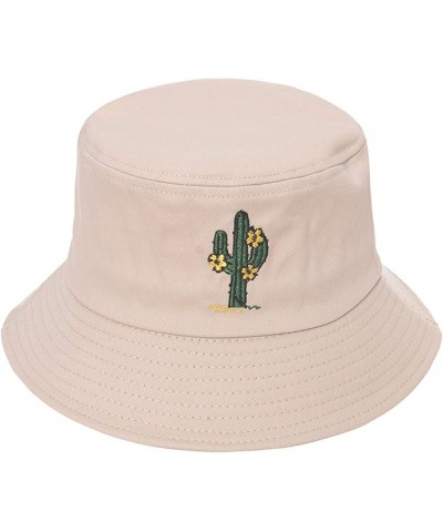 Universal Protection Fisherman's Hat Cap Embroidered Basin Sunscreen Sun Outdoor Bucket Hat Reversible Pink $7.25 Bucket Hats