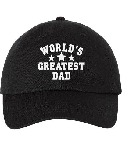 World's Greatest DAD Embroidered Dad Hat | Low Profile Soft Cotton Baseball Dad Hats for Men Black $10.79 Baseball Caps