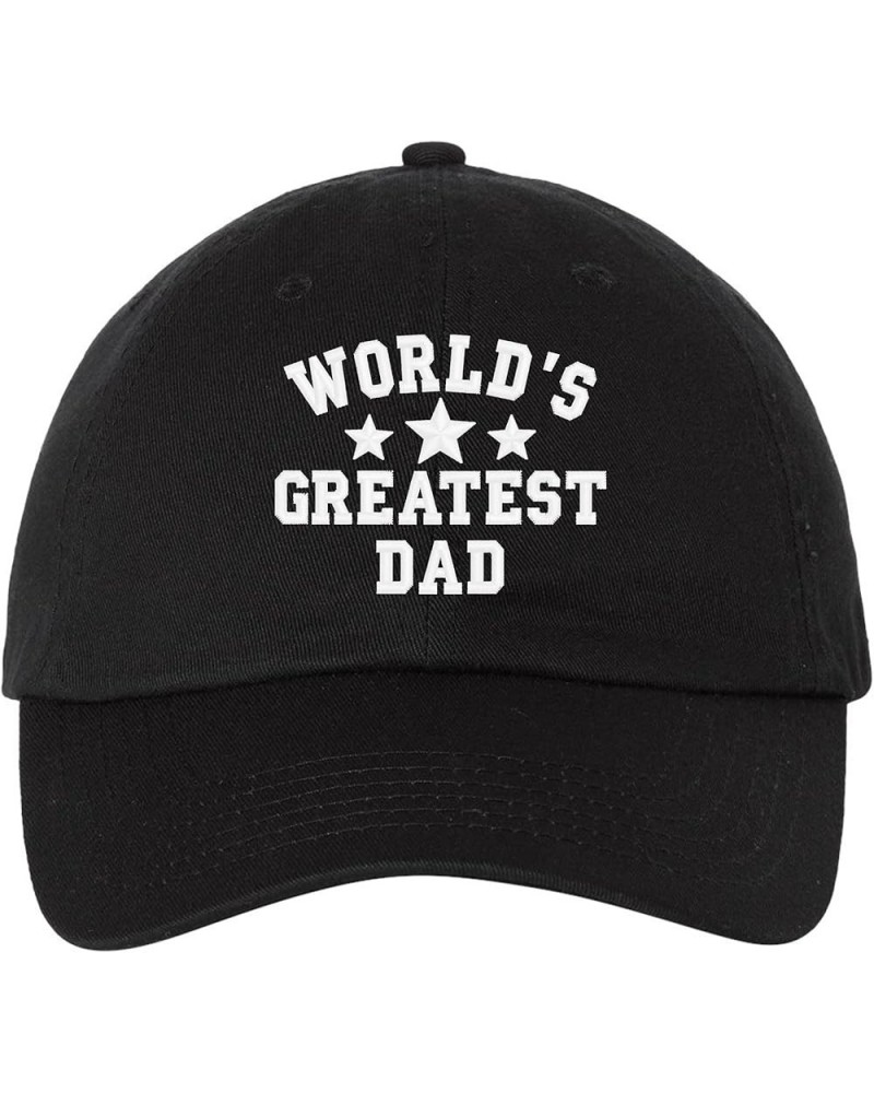 World's Greatest DAD Embroidered Dad Hat | Low Profile Soft Cotton Baseball Dad Hats for Men Black $10.79 Baseball Caps