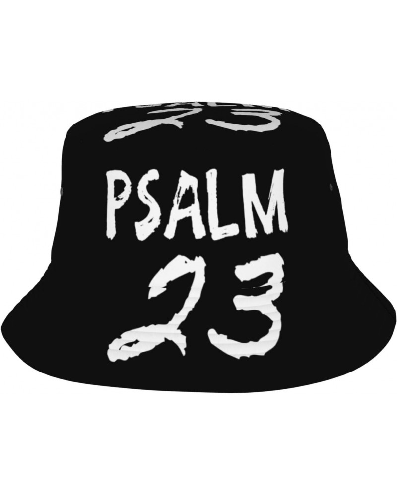 Psalm 23 4, Jesus, God, Christian Bucket Hat Summer Beach Sun Hat Packable Fisherman Cap Black $13.25 Baseball Caps