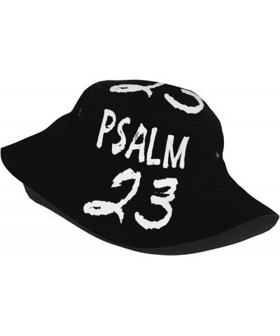 Psalm 23 4, Jesus, God, Christian Bucket Hat Summer Beach Sun Hat Packable Fisherman Cap Black $13.25 Baseball Caps