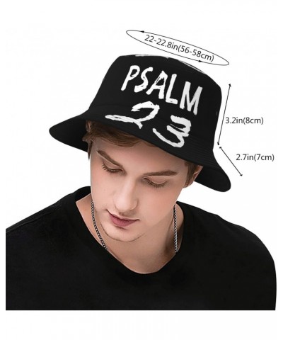 Psalm 23 4, Jesus, God, Christian Bucket Hat Summer Beach Sun Hat Packable Fisherman Cap Black $13.25 Baseball Caps