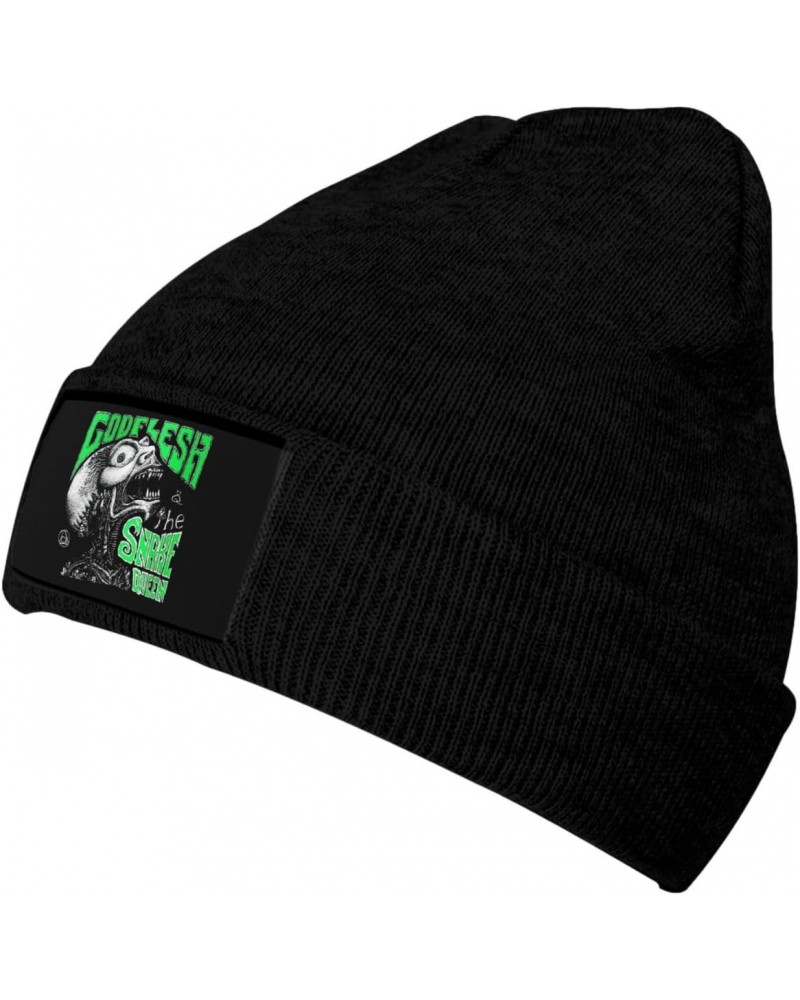 Godflesh Knit Hat Men Women Winter Trendy Hip Hop Soft Warm Beanie Sports Ski Mens Beanie Black $11.86 Skullies & Beanies