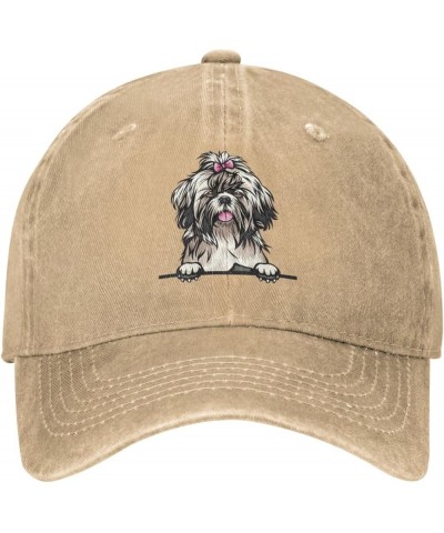 Hats for Men Dog Mom Sports Hat for Womens Outdoor Caps Breathable Shih Tzu Lids Cap Natural $9.59 Sun Hats