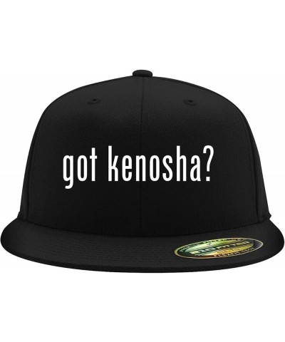 got Kenosha? - Flexfit 6210 Structured Flat Bill Fitted Hat | Trendy Baseball Cap for Men and Women | Snapback Closure Black ...