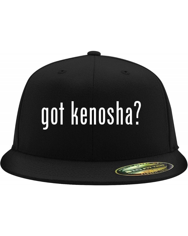 got Kenosha? - Flexfit 6210 Structured Flat Bill Fitted Hat | Trendy Baseball Cap for Men and Women | Snapback Closure Black ...