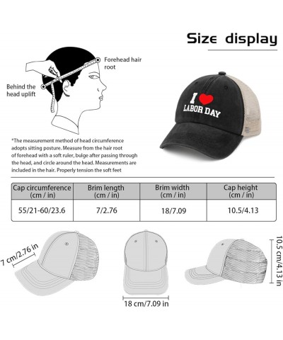 I Love Labor Day Cap Cute Hat Allblack Mens Baseball Cap Gifts for Mom Cool Caps Allblack $11.72 Sun Hats