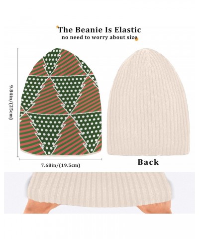 Fir Trees Christmas Women Men Knit Beanie Hat Soft Warm Fleece Lined Hat White $11.21 Skullies & Beanies