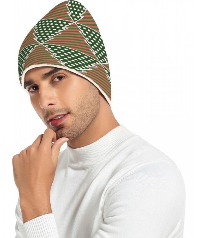 Fir Trees Christmas Women Men Knit Beanie Hat Soft Warm Fleece Lined Hat White $11.21 Skullies & Beanies