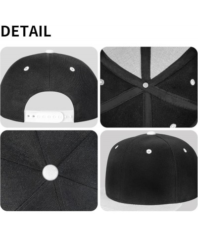 Ski Mask Teddy Bear Snapback Hat Flat Bill Hat Baseball Cap for Men Women Flat Brim Hats White $11.06 Baseball Caps