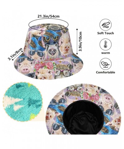 Portrait Pigs Bucket Hat for Women Men Packable Bucket Hat Unisex Fisherman Hats for Fall Winter Outdoor Travel Multicolor $1...