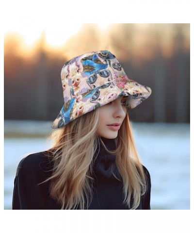 Portrait Pigs Bucket Hat for Women Men Packable Bucket Hat Unisex Fisherman Hats for Fall Winter Outdoor Travel Multicolor $1...