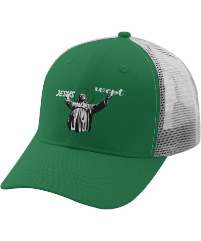 Jesus Wept Baseball Cap Mountain hat Apricot Trucker Hats Women Gifts for Men Golf Cap Green $11.06 Baseball Caps