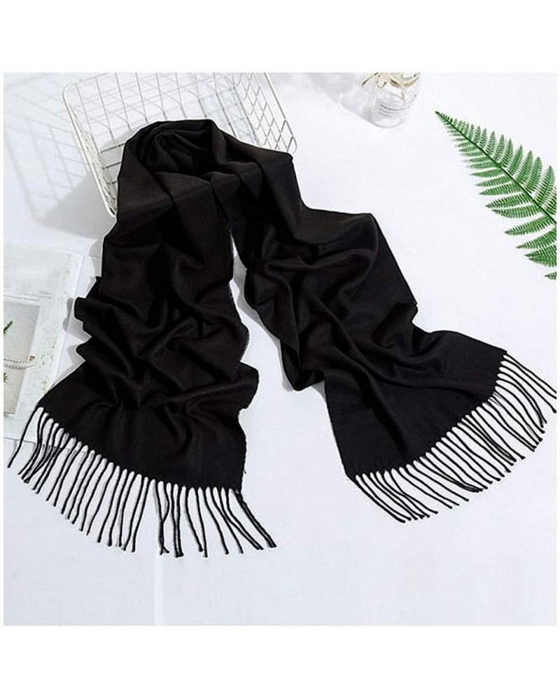 Womens Scarves Cashmere Wild Ladies Section Scarf Tassel Comfortable Noble Scarf 7 One Size $12.25 Scarves