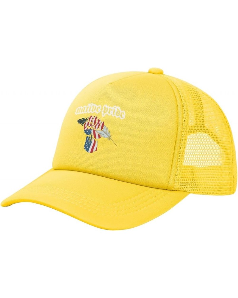 Native Pride Baseball Cap Canvas Mesh-Back Cap Yellow $14.58 Baseball Caps