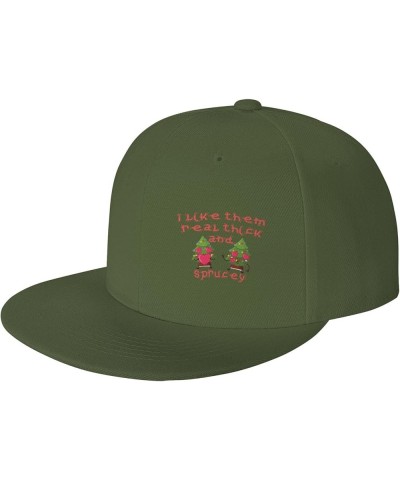 Men Women Baseball Caps I Like Them Real Thick and Sprucey Low Profile Dad Hat Adjustable Casquette Cap,Black Moss Green $10....