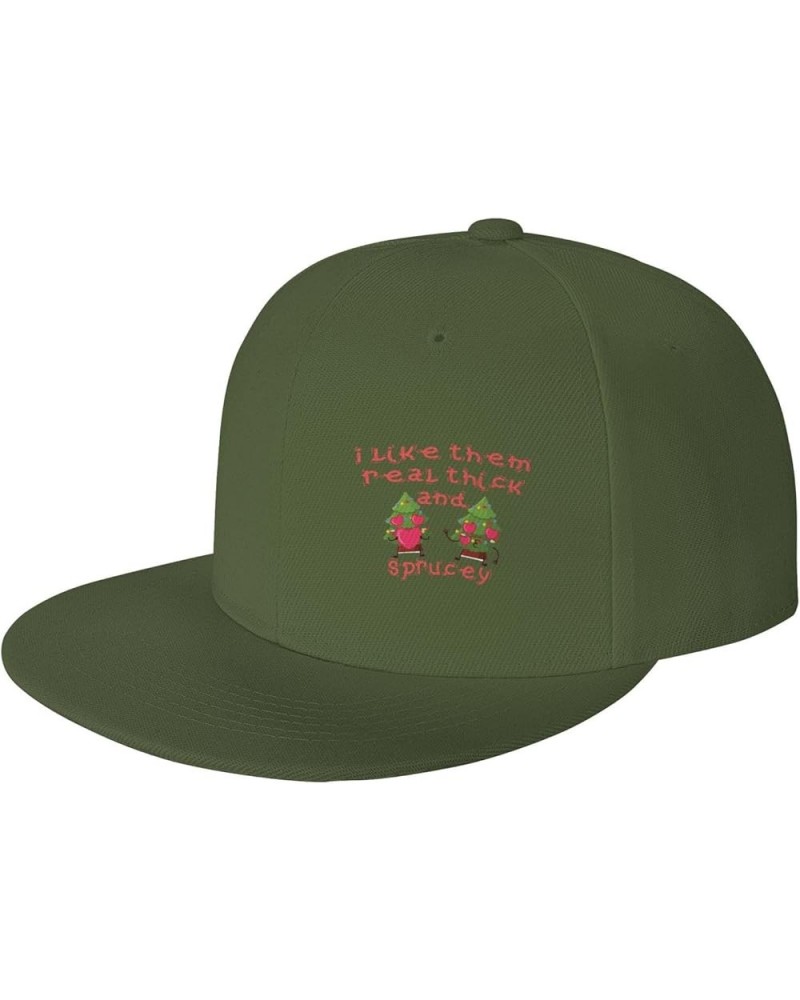 Men Women Baseball Caps I Like Them Real Thick and Sprucey Low Profile Dad Hat Adjustable Casquette Cap,Black Moss Green $10....