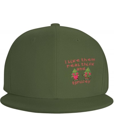 Men Women Baseball Caps I Like Them Real Thick and Sprucey Low Profile Dad Hat Adjustable Casquette Cap,Black Moss Green $10....