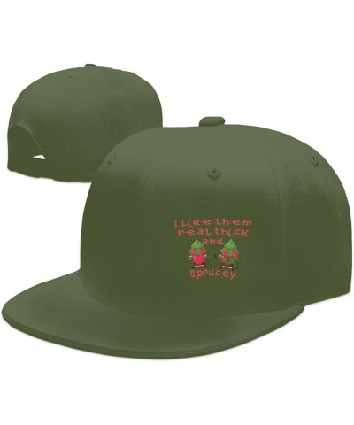 Men Women Baseball Caps I Like Them Real Thick and Sprucey Low Profile Dad Hat Adjustable Casquette Cap,Black Moss Green $10....