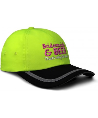 Reflective Running Hat Bridesmaids & Beer That's Why I'm Here Polyester Soft Neon Hunting Baseball Cap $12.76 Rain Hats