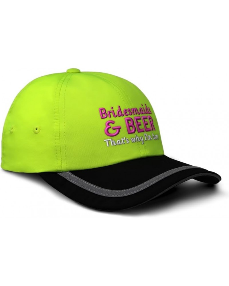 Reflective Running Hat Bridesmaids & Beer That's Why I'm Here Polyester Soft Neon Hunting Baseball Cap $12.76 Rain Hats