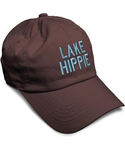 Soft Baseball Cap Lake Hippie Cotton Dad Hats for Men & Women Brown $16.81 Baseball Caps