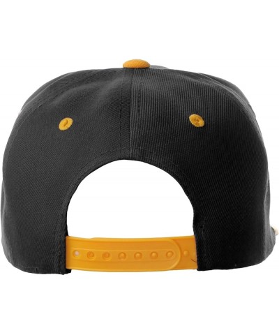 Classic Snapback Hat Custom A to Z Initial Letters, Black Gold Cap White Gold Initial M $12.49 Baseball Caps