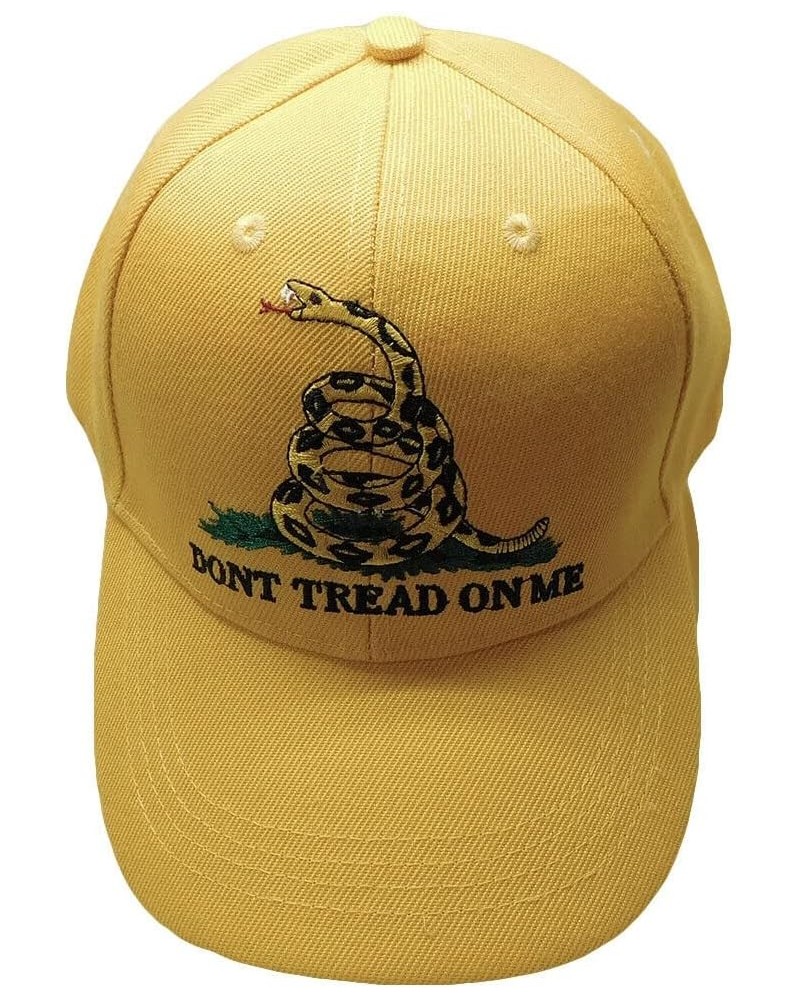 Dad Hat Embroidered Gadsden Don't Tread on Me Tea Party Yellow Baseball Hat Cap Trump, X-Small-4X-Large $10.00 Baseball Caps