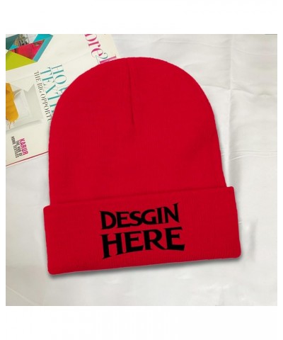 Tailor-Made Knit Headwear Design Your Own Text for Men Women Yellow Red $10.63 Skullies & Beanies