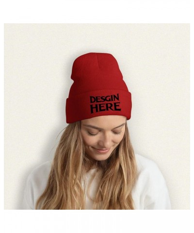 Tailor-Made Knit Headwear Design Your Own Text for Men Women Yellow Red $10.63 Skullies & Beanies