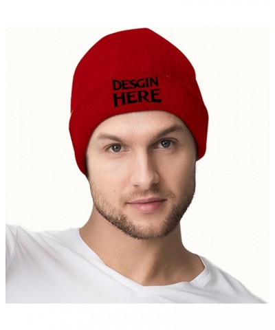 Tailor-Made Knit Headwear Design Your Own Text for Men Women Yellow Red $10.63 Skullies & Beanies