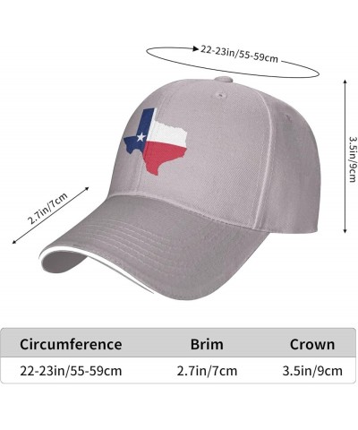 Texas Flag Hat Adjustable Funny Fashion Cap Black for Men Women Gray $11.52 Baseball Caps