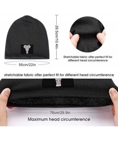 Aztec Elephant Soft Beanie Hat Winter Warm Skull Hats Plush Pullover Cap for Men Women Black-style $15.65 Skullies & Beanies