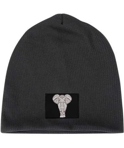 Aztec Elephant Soft Beanie Hat Winter Warm Skull Hats Plush Pullover Cap for Men Women Black-style $15.65 Skullies & Beanies