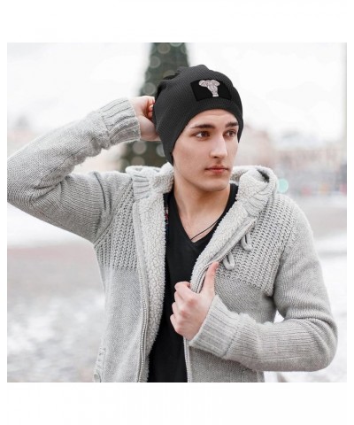 Aztec Elephant Soft Beanie Hat Winter Warm Skull Hats Plush Pullover Cap for Men Women Black-style $15.65 Skullies & Beanies