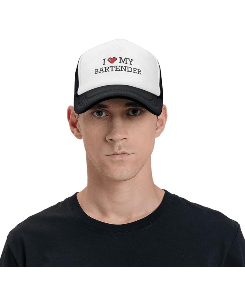 Graphic Baseball Cap I Love My Bartender Trucker Hats Funny Hats for Women Colour $15.53 Baseball Caps