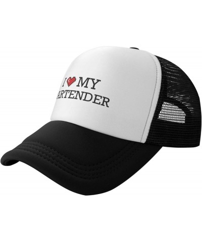 Graphic Baseball Cap I Love My Bartender Trucker Hats Funny Hats for Women Colour $15.53 Baseball Caps