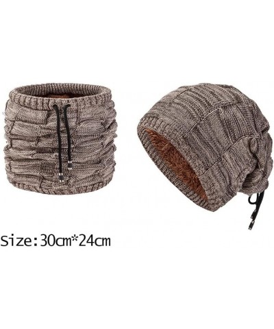 2Pcs Dual Use Winter Hats for Women Men Stretch Slouchy Knitted Crochet Hats Lady Pullover Cap Pile Pile Cap Grey $7.31 Skull...