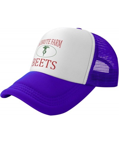 Schrute Farms Beets Gifts for Men Birthday Gifts Baseball Cap Men Women Trucker Hat Dad Hat Mesh Cap Cool Summer Hats Purple ...