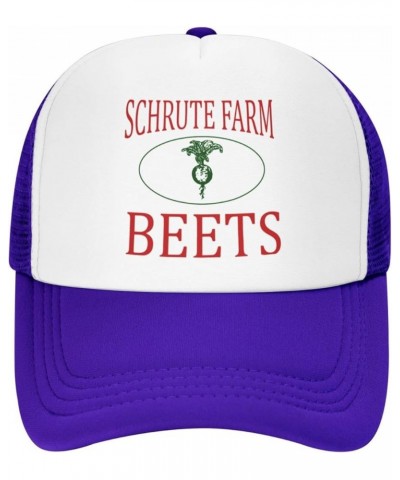 Schrute Farms Beets Gifts for Men Birthday Gifts Baseball Cap Men Women Trucker Hat Dad Hat Mesh Cap Cool Summer Hats Purple ...