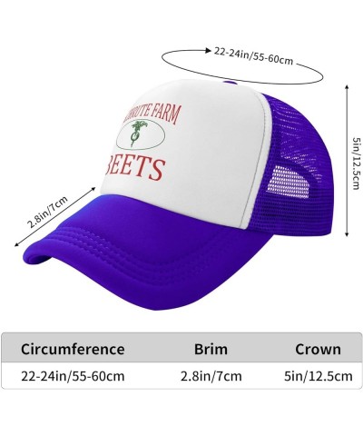 Schrute Farms Beets Gifts for Men Birthday Gifts Baseball Cap Men Women Trucker Hat Dad Hat Mesh Cap Cool Summer Hats Purple ...