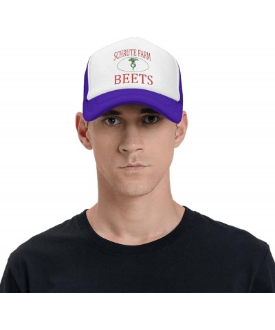 Schrute Farms Beets Gifts for Men Birthday Gifts Baseball Cap Men Women Trucker Hat Dad Hat Mesh Cap Cool Summer Hats Purple ...