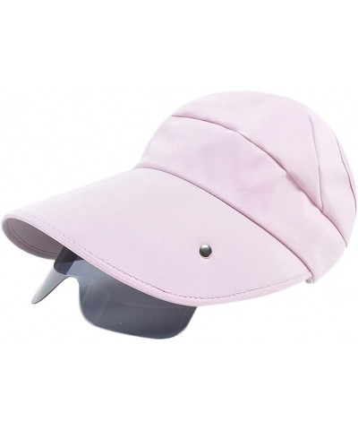 Sunhat Women's Hats Empty Top Beach for Sun Hat Wide Brim Visor Hat Beach Outdoor Summer UV for with Sunshield G Dark Pink $8...