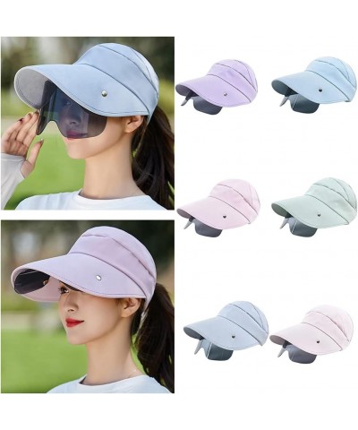 Sunhat Women's Hats Empty Top Beach for Sun Hat Wide Brim Visor Hat Beach Outdoor Summer UV for with Sunshield G Dark Pink $8...