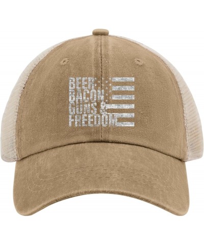 Bourbon Hat Beer Bacon Guns & Freedom Hats for Womens Men AllBlack Dad Hats Custom Hat Golf Hats Golf Pigment Khaki $10.80 Bu...