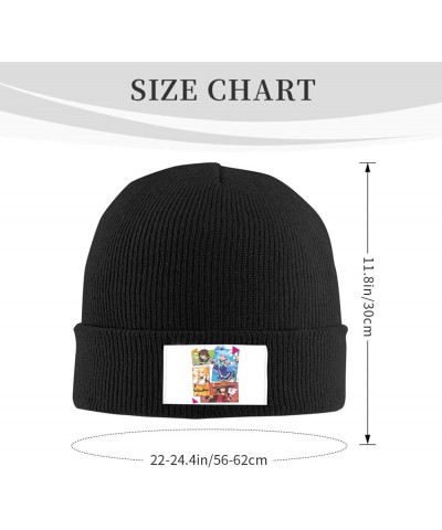 Konosubas Knit Hat Cap Knitted Cuffed Cap for Super Warmth in Winter Black Black $12.41 Skullies & Beanies