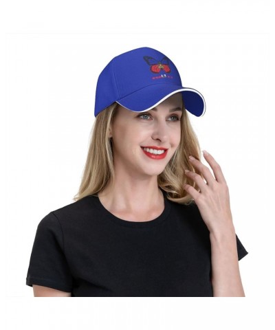 Butterfly Haiti Flag Baseball Cap Dad Truck Flat Bill Snapback Brim Hat Blue $10.28 Baseball Caps