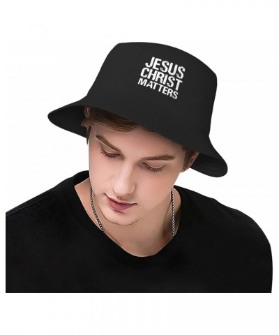 Jesus Christ Matters Funny Gift for Women Men Gifts Bucket Hat Packable Fishing Hunting Summer Travel Bucket Cap Hat Black $1...