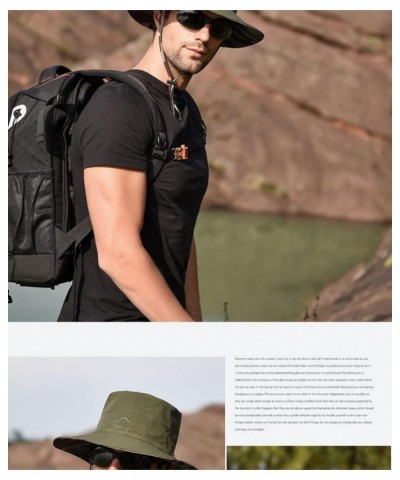 Hat Folding Hat Mens Outdoor Sunshade Fishing Folding Hat Dark Green $13.01 Sun Hats