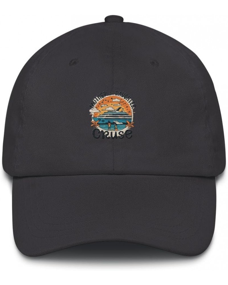 Mother Daughter Trip Cruise Arrive on The Island Dad Cap Dark Grey $19.59 Baseball Caps